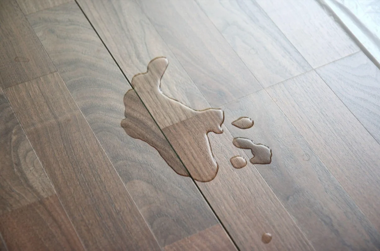 Water on a Luxury Vinyl Floor