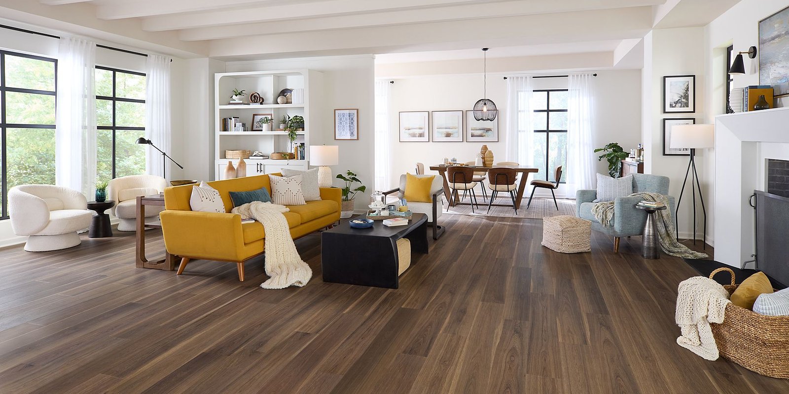 Stylish Living Room with Pergo Elements flooring